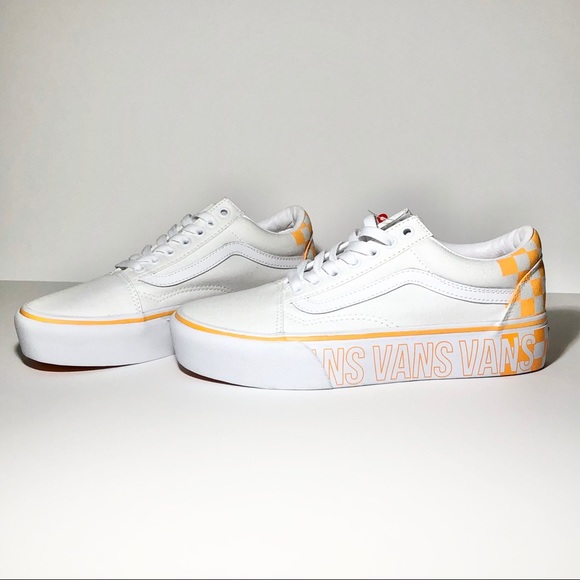 orange checkered vans old skool